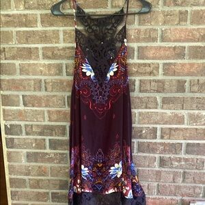 Free People Red and Blue Spaghetti Strap nightgown